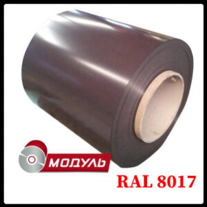 Рулони оцинковані 0,45 мм із глянсовим полімерним покриттям "Модуль Україна" RAL 8017