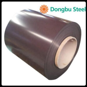 Рулонна сталь "Dongbu Steel" ( Корея) 0,45 мм — гладкий лист із полімерним покриттям RAL 8017