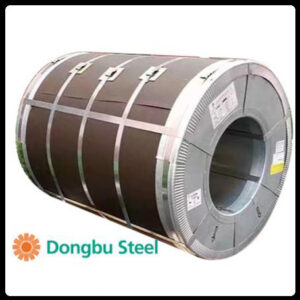 Рулонна сталь "Dongbu Steel" ( Корея) 0,45 мм — гладкий лист із полімерним покриттям RAL 8019