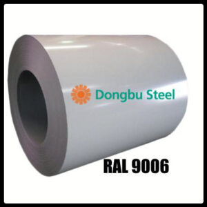 Рулонна сталь "Dongbu Steel" ( Корея) 0,45 мм — гладкий лист із полімерним покриттям RAL 9006