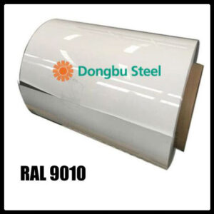 Рулонна сталь "Dongbu Steel" ( Корея) 0,45 мм — гладкий лист із полімерним покриттям RAL 9010
